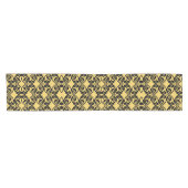 Golden Night Damask Bows Korte Tafelloper (Horizontaal)
