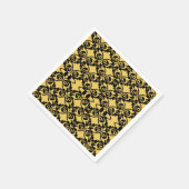 Golden Night Damask Bows Servet (Hoek)