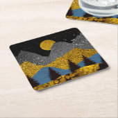 Golden Night Kartonnen Onderzetters (Schuin)