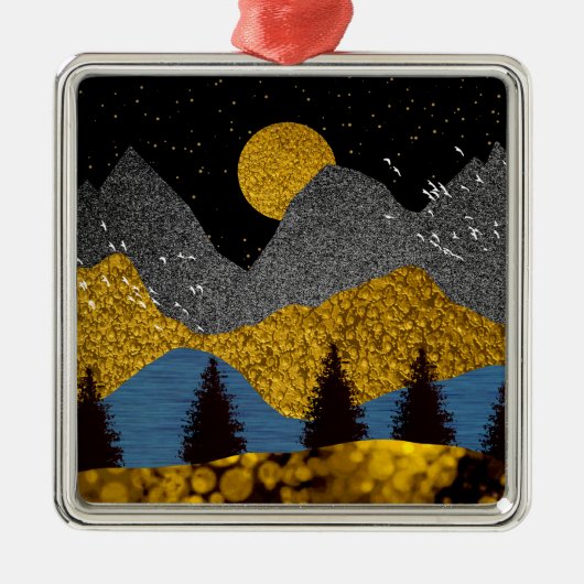 Golden Night Metalen Ornament (Voorkant)