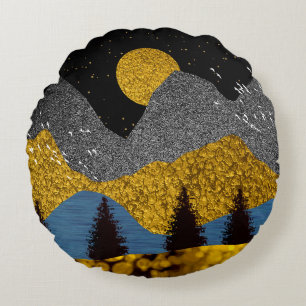 Golden Night Sierkussen Rond Kussen