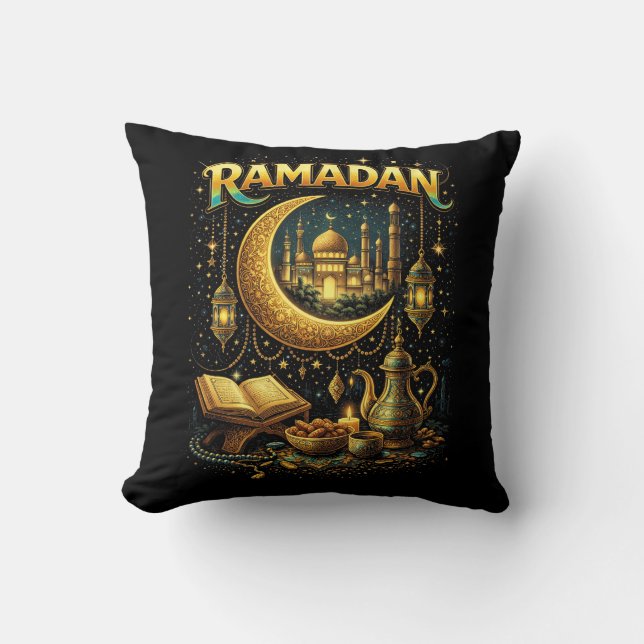 Golden Nights of Ramadan Kussen (Voorkant)