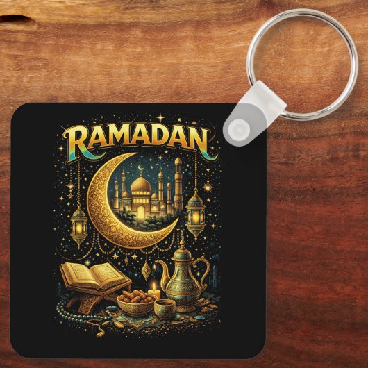 Golden Nights of Ramadan Sleutelhanger (Achterkant)
