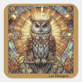 Golden Nocturne Vierkante Sticker