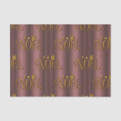 Golden Noel en Roos Gold Kerstmis Tissuepapier (Voorkant)