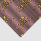 Golden Noel en Roos Gold Kerstmis Tissuepapier (Detail)