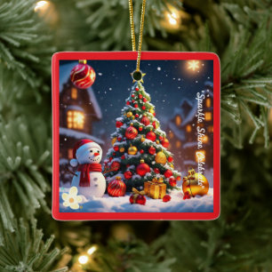 "Golden Noel" Keramisch Ornament