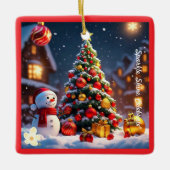 "Golden Noel" Keramisch Ornament (Voorkant)