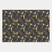 Golden Noir Christmas Forest Inpakpapier Vel (Voorkant 3)