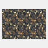 Golden Noir Christmas Forest Inpakpapier Vel (Voorkant 2)