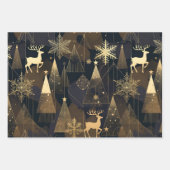 Golden Noir Christmas Forest Inpakpapier Vel (Voorkant)