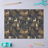Golden Noir Christmas Forest Tissuepapier (Craft)