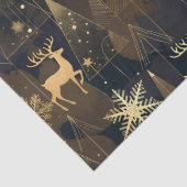 Golden Noir Christmas Forest Tissuepapier (Detail)