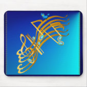 Golden Notes Mousepad Muismat (Voorkant)