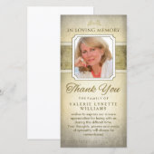 Golden Notes Musical Memorial Bedankt (Voorkant / Achterkant)