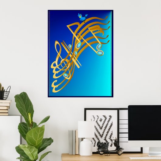 Golden Notes Print (Thuiskantoor)