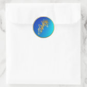 Golden Notes-Stickers Ronde Sticker (Tas)