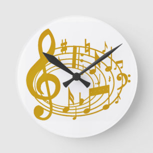 Golden Notes_Wall klok