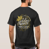 GOLDEN NUGGETS: Officiële Logo op zwart T-shirt (Achterkant)