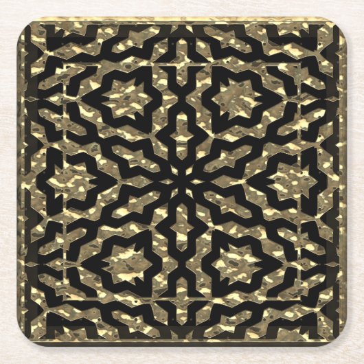 Golden Nuggets-patroon Kartonnen Onderzetters (Voorkant)