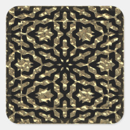 Golden Nuggets-patroon Vierkante Sticker