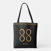 Golden Number 88 en Golden Confetti op zwart