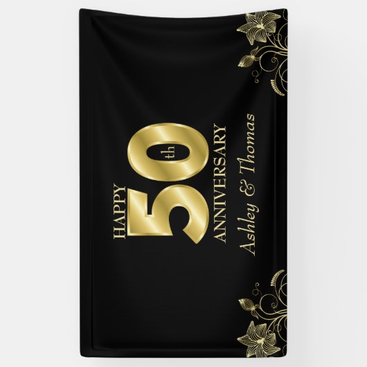Golden Numbers Jubileum Spandoek (Verticaal)