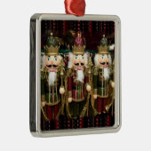 Golden Nutcracker Soldiers Christmas Metalen Ornament (Rechts)