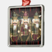 Golden Nutcracker Soldiers Christmas Metalen Ornament (Links)