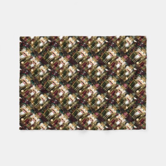 Golden Nutcrackers Fleece Deken (Voorkant (Horizontaal))