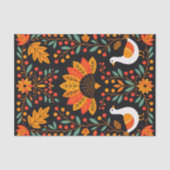 Golden Oak en Berry Autumn Geese Thanksgiving Tissuepapier (Voorkant)