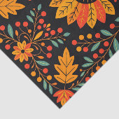 Golden Oak en Berry Autumn Geese Thanksgiving Tissuepapier (Detail)