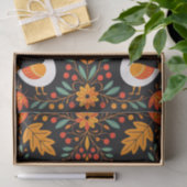 Golden Oak en Berry Autumn Geese Thanksgiving Tissuepapier (Geschenk)