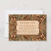 Golden Oak Forest Wedding Bedankkaart (Voorkant)