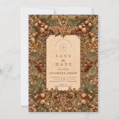 Golden Oak Forest Wedding Save The Date (Voorkant)