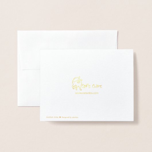 Golden Oak Leaves en Acorn Folie Kaart (Met envelop)