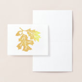 Golden Oak Leaves en Acorn Folie Kaart (Display)