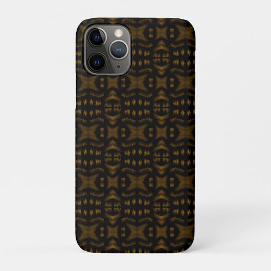 Golden Obsidian Tribal Ikat Pattern Case-Mate iPhone Case (Achterkant)