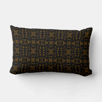 Golden Obsidian Tribal Ikat Pattern Kussen