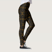 Golden Obsidian Tribal Ikat Pattern Leggings (Rechts)