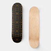 Golden Obsidian Tribal Ikat Pattern Persoonlijk Skateboard (Voorkant)