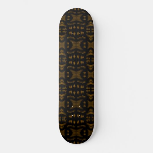 Golden Obsidian Tribal Ikat Pattern Persoonlijk Skateboard (Voorkant)