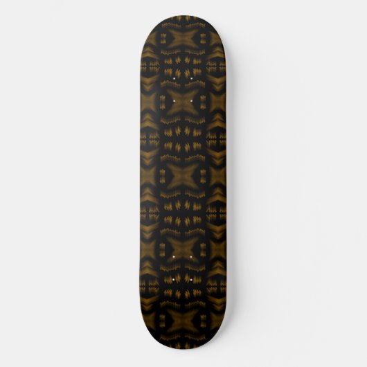 Golden Obsidian Tribal Ikat Pattern Persoonlijk Skateboard (Voorkant)