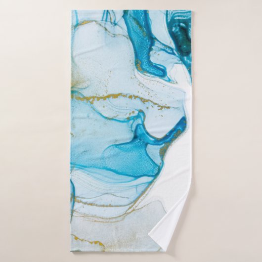 Golden oceaangolven. Rijke heldere abstracte afbee Badhanddoek (Badhanddoek)