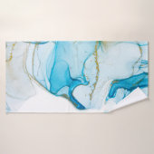 Golden oceaangolven. Rijke heldere abstracte afbee Badhanddoek (Badhanddoek)