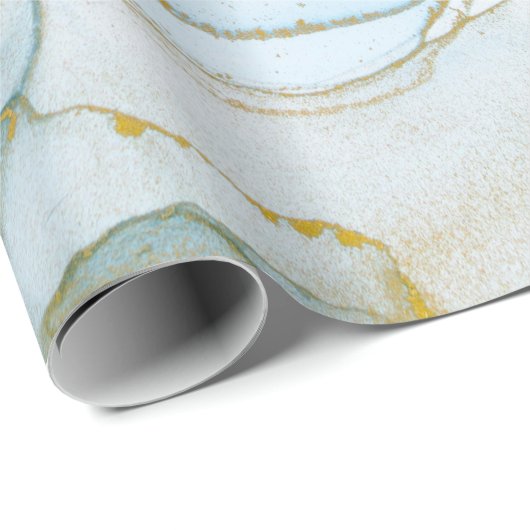 Golden oceaangolven. Rijke heldere abstracte afbee Cadeaupapier (Rol Hoek)