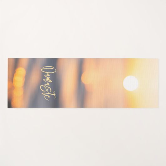 Golden Ocean Sunset Namaste Gepersonaliseerde Yoga Yogamat (Voorkant (horizontaal))