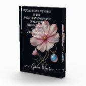 Golden October Poem with Cosmos and Opal Glow Fotoblokken (Rechts)