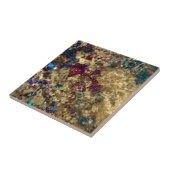 Golden Oil Slick Quartz Tegeltje (Zijkant)