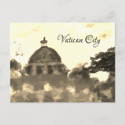 Golden Old Vaticaanstad Painting Briefkaart (Voorkant)